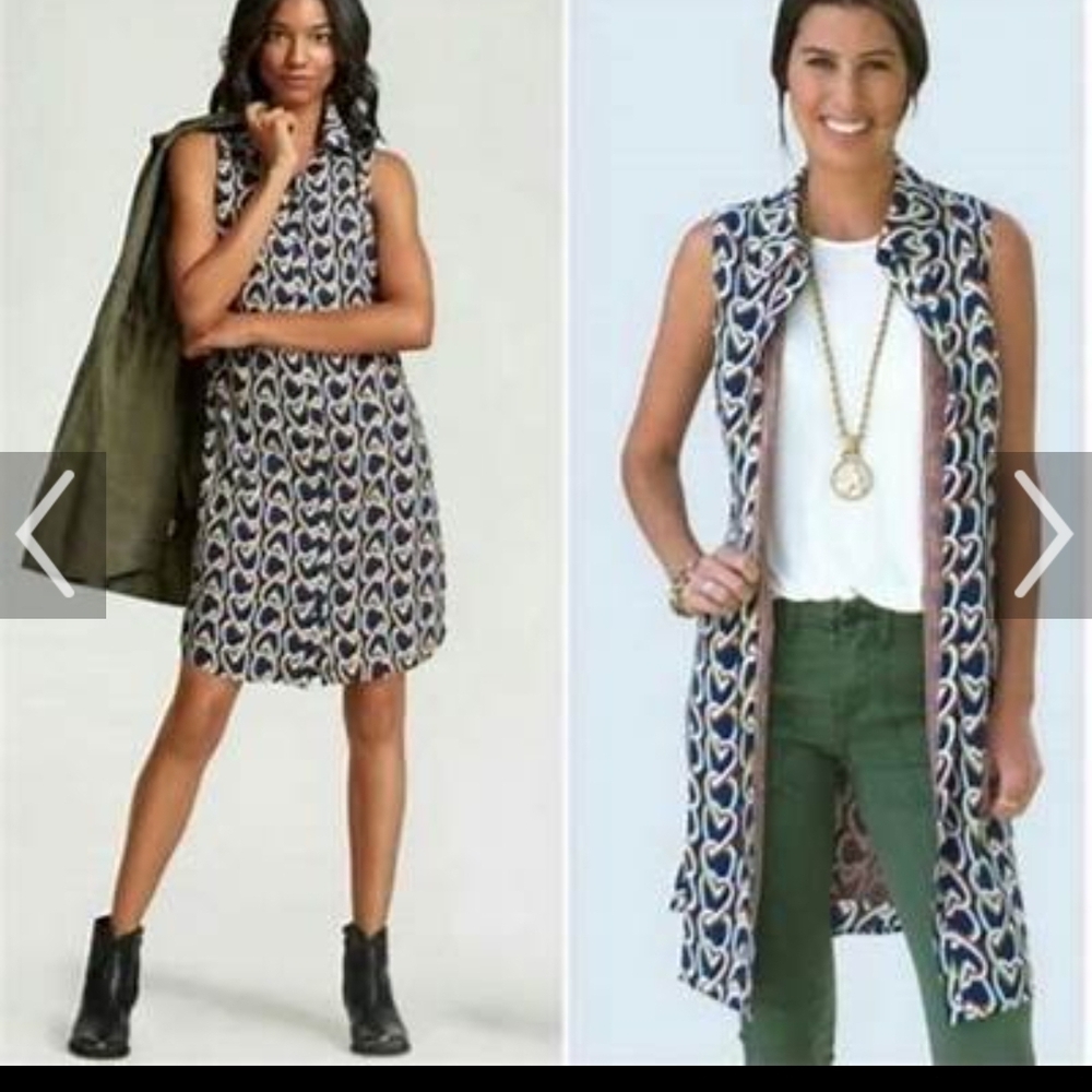 CAbi Blue and White Mini Dress